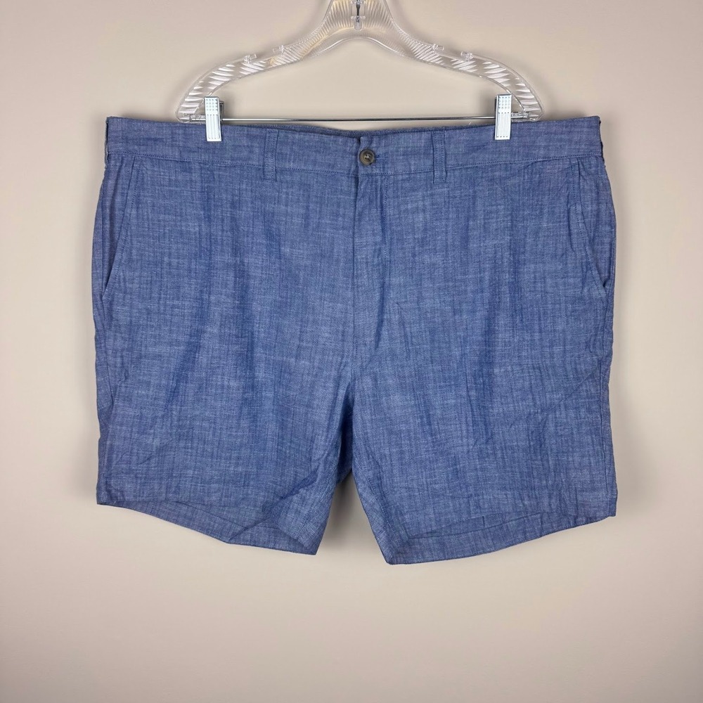 Bonobos Mens Shorts Size 44 Blue Flat Front‎ Chino Casual Chambray